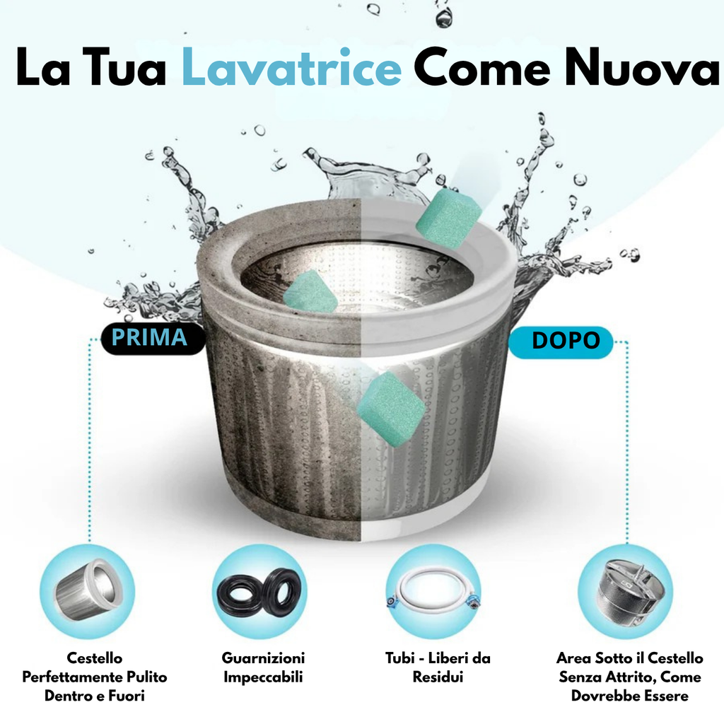 24 Pastiglie Pulisci Lavatrice