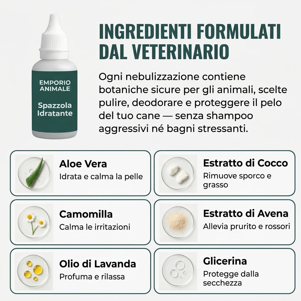 Spazzola Idratante - Lava il tuo cane senza acqua